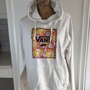 Vans Cream Hoodie with Floral Design